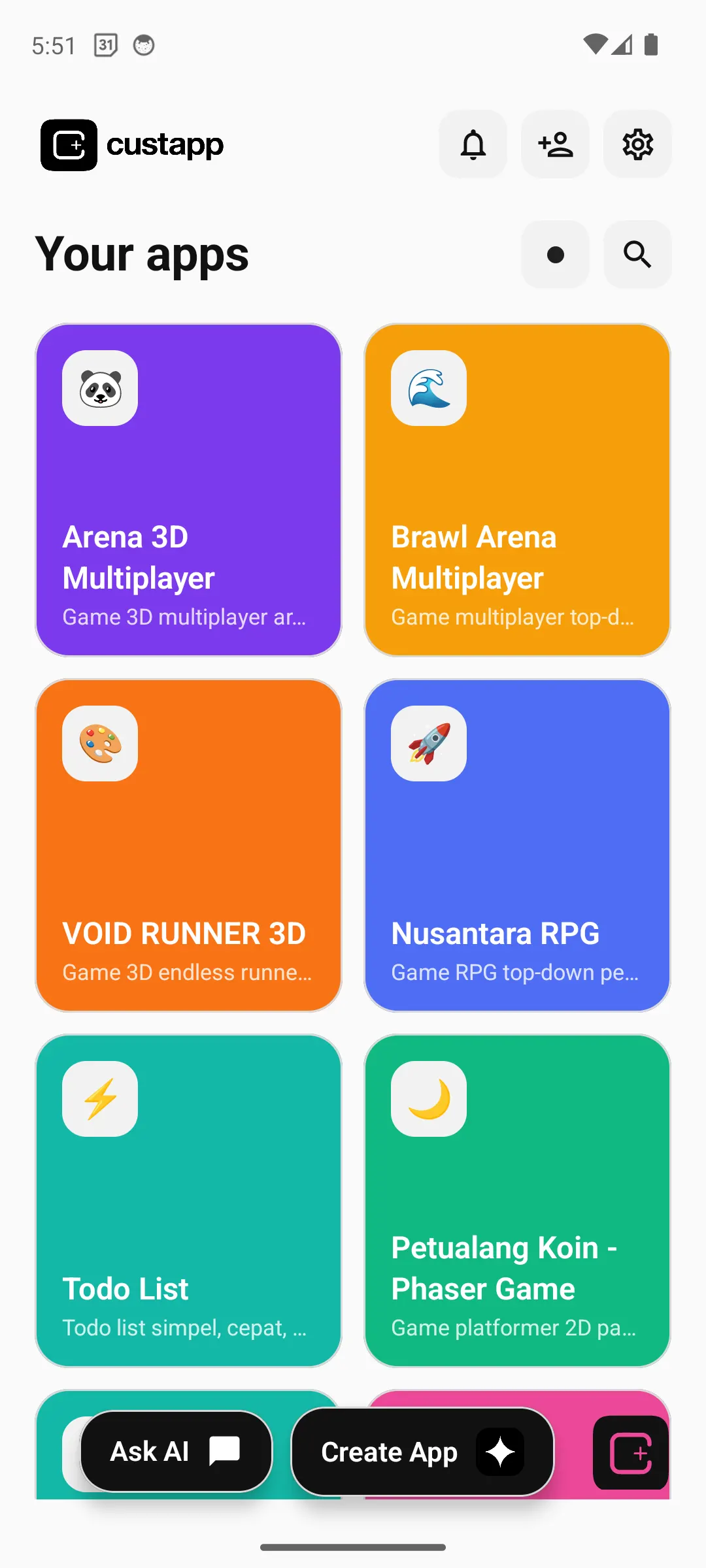 Updating an app with Custapp AI